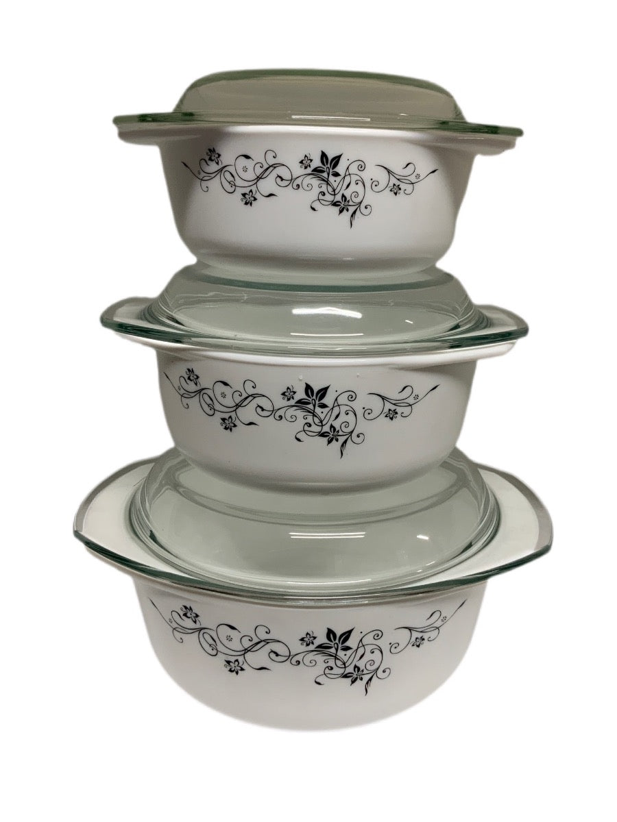 Funel Round Opal Casserole Set Set Of 3 - Image 1
