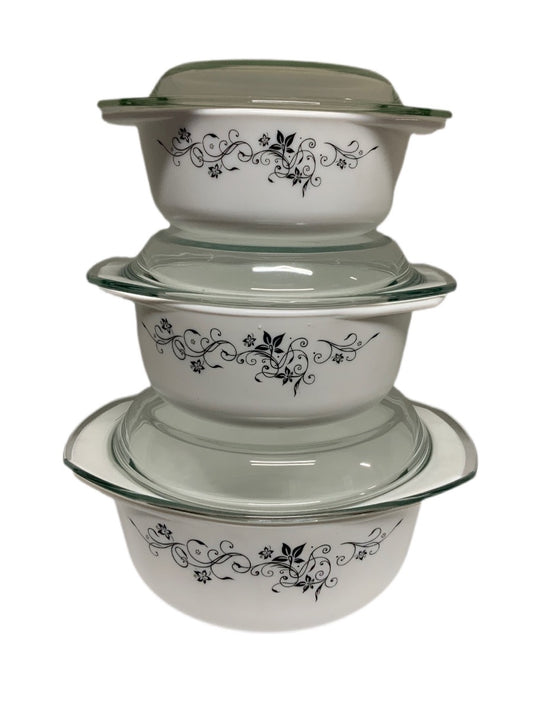 Funel Round Opal Casserole Set Set Of 3 - Image 1