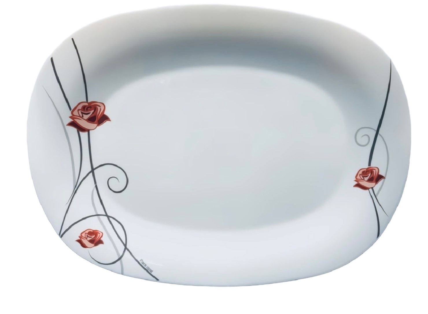 Pars Opal Rose Rectangular Platter ROSE34CM 34cm - Image 1