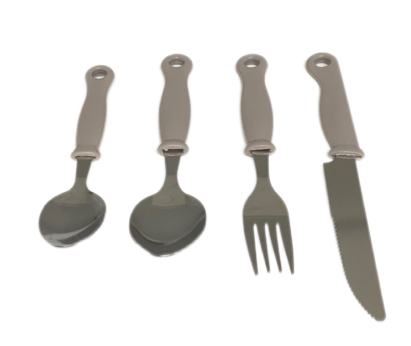 Light Grey Cutlery Set With Stand SET24PC Grey Set Of 24 - Image 3