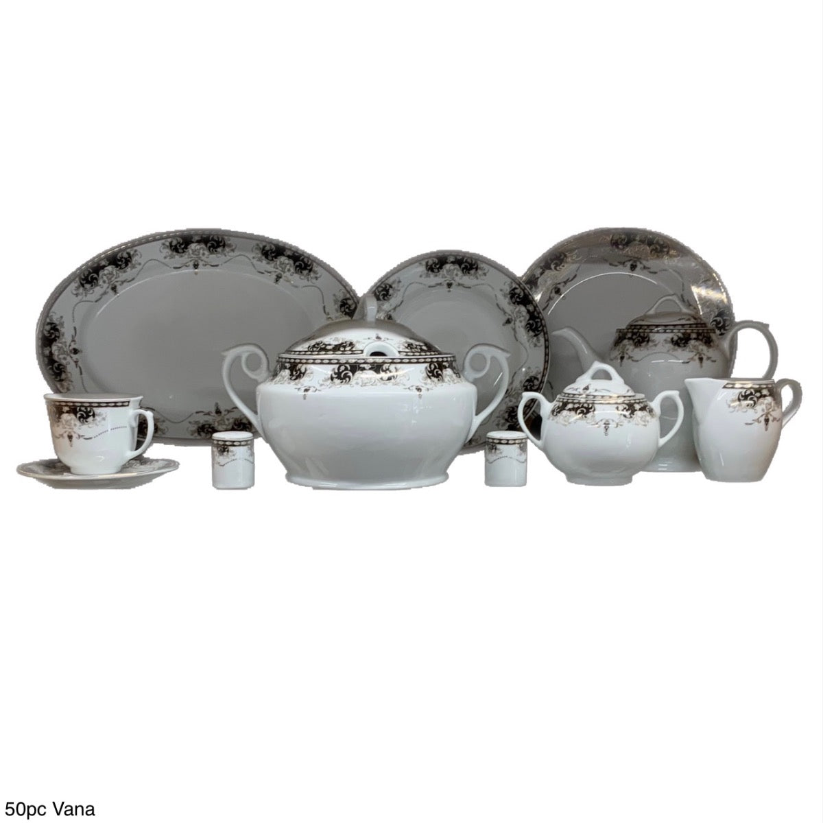 Vana Porcelain Dinner Set PORCELAIN50 Set Of 50 - Image 1