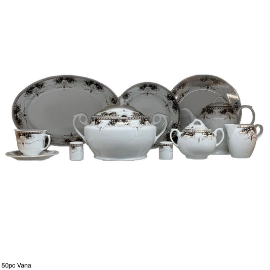 Vana Porcelain Dinner Set PORCELAIN50 Set Of 50 - Image 1