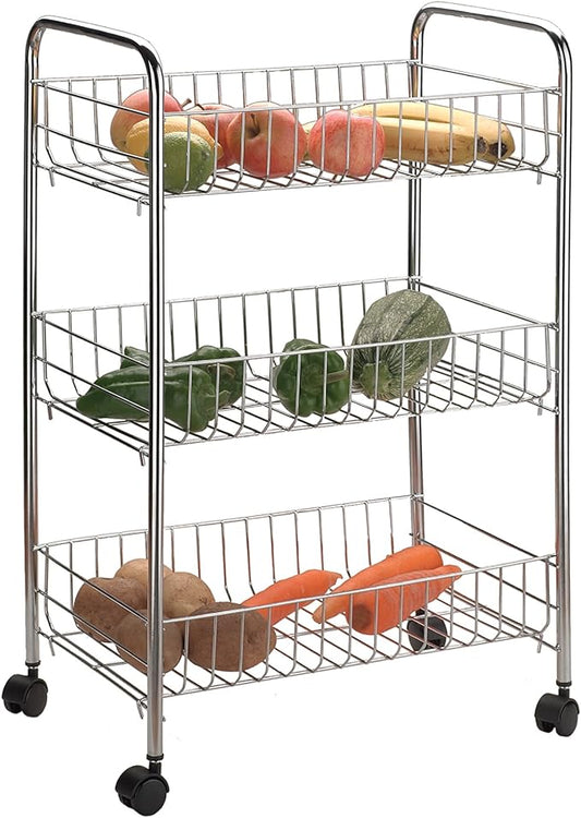 3 Tier Vegetable Trolly Square Robust - Image 1