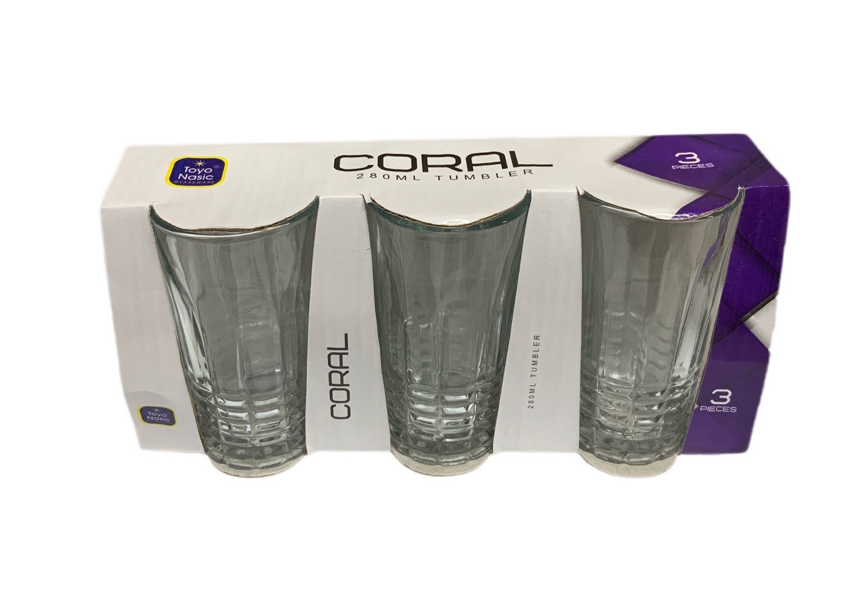 Coral Glasses Pack Of 3 - Image 1