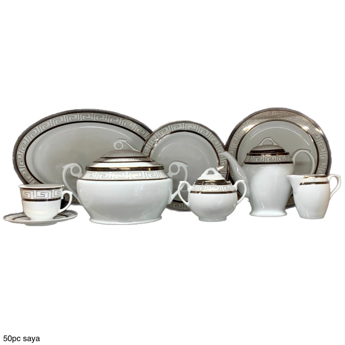 Saya Porcelain Dinner Set PORCELAIN50 Set Of 50 - Image 1