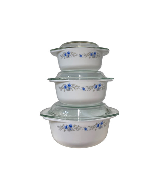 Romania Round Opal Casserole Set Set Of 3 - Image 1