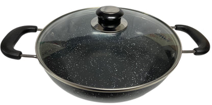 Non Stick Wok / Karai With Lid LID24CM 24cm - Image 3