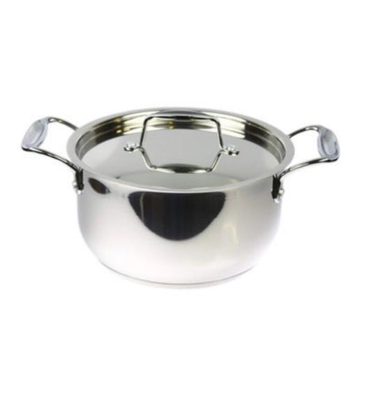 Mastercook Stainless Steel Casserole With Lid 22cm - Image 1