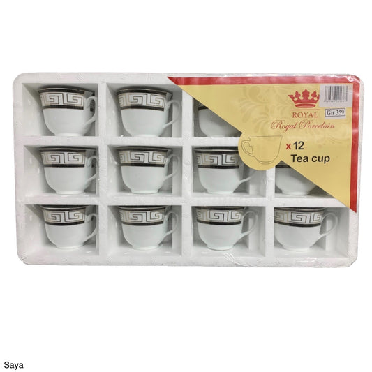 Saya Porcelain Tea Cups PORCELAIN12 Set Of 12 - Image 1