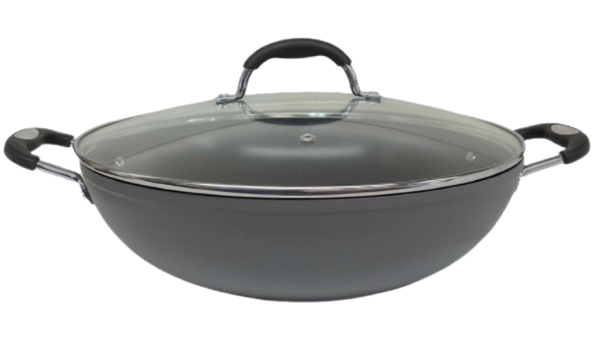 Mastercook Non Stick Hard Anodized Wok / Karai KARAI28CM 28cm - Image 1
