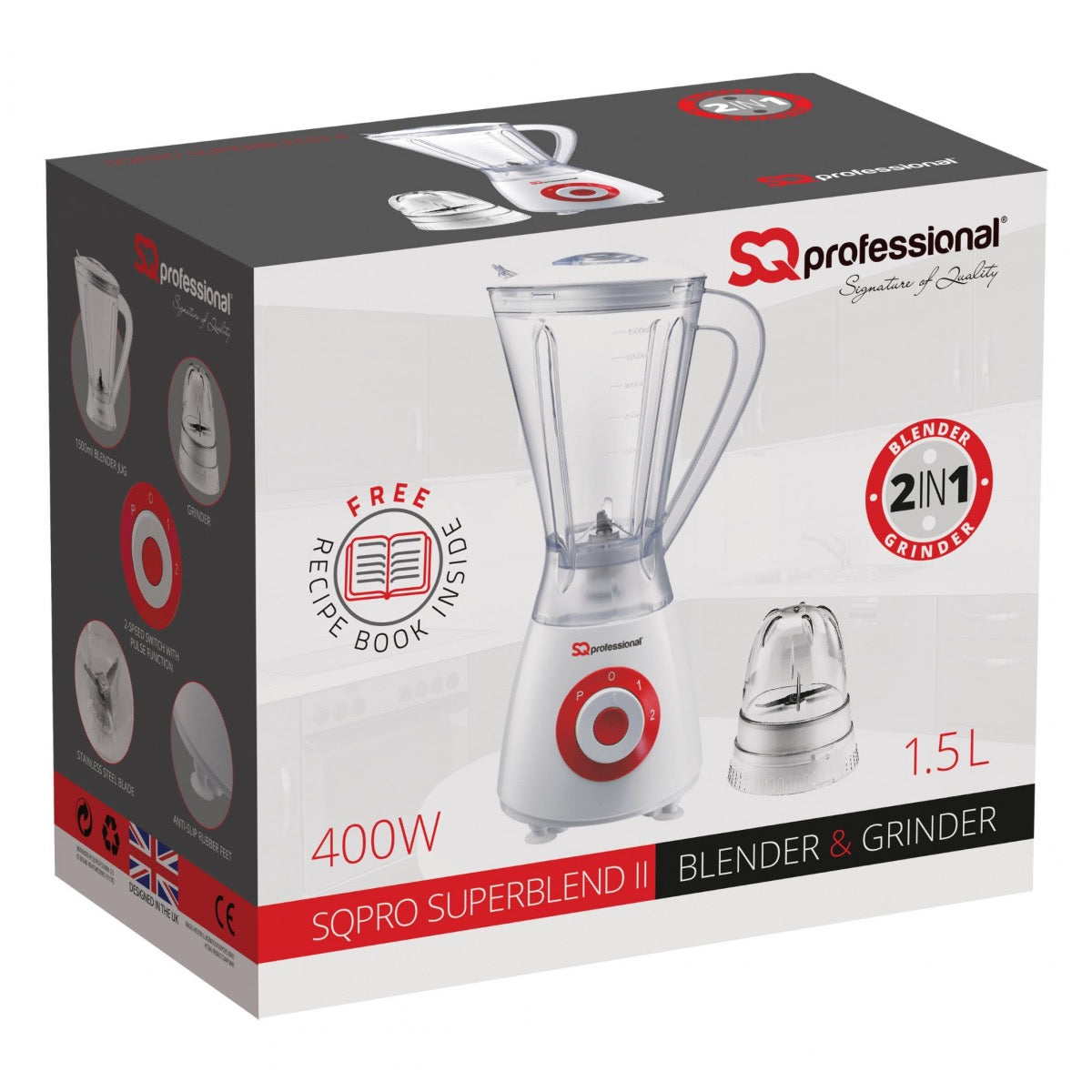 Sq Professional 600W Superblend Blender & Grinder PROFESSIONAL600W - Image 2