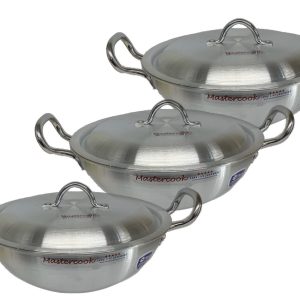 Mastercook Aluminium Wok / Karai Cookware Set 1-3-0
