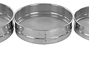 3Pc Flour Sieve / Atta Chaplin Heavy-0