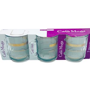 Gold Cafe mug pack of 3 -0