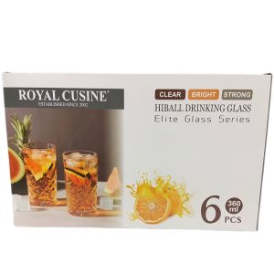 Royal cuisine premium quality glass pack of 6-0