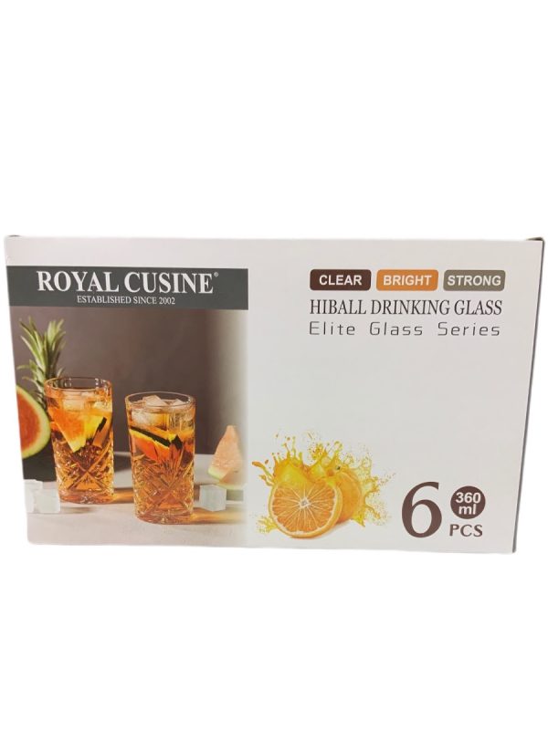 Royal cuisine premium quality glass pack of 6-0