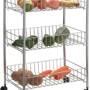 3-Tier vegetable trolly Square Robust-0